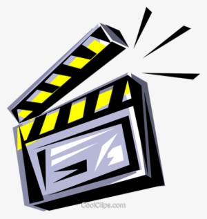 Clapperboard Royalty Free Vector Clip Art Illustration - Lets Act It Out