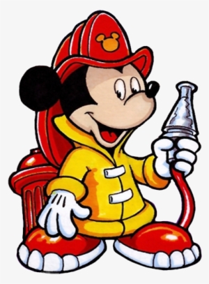 Mickey Mouth Firefighter Clipart