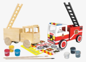 Masterpieces Works Of Ahhh Firetruck Wood Paint Kit