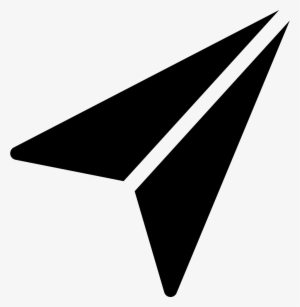 Small Paper Airplane - Airplane Small Logo Black