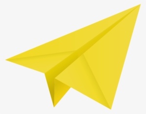 Paper Plane Yellow - Yellow Paper Airplane Vector