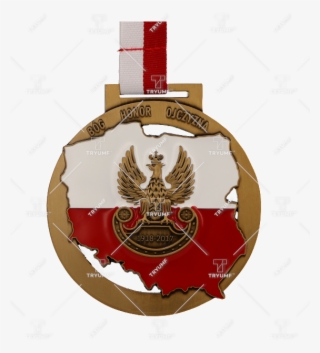 God Honor The Homeland Poles Military Contingent Latvia - Emblem