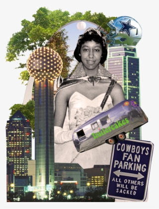Collage Of The City Of Dallas With Skyline And Football - Billboard