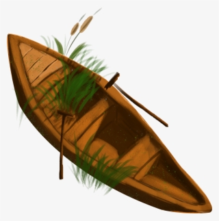 Hand Drawn Cartoon Wood Boat Png And Psd - Surfboard