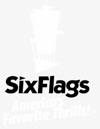 Six Flags Logo Black And White - Six Flags