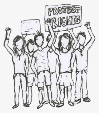 Illustration By Shannon Delurio - People Protesting Drawing