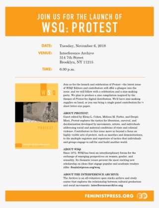 Wsq Protest Launch - Paper