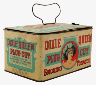 Dixie Queen Tobacco Advertising Tin Lunch Box Pail - Box
