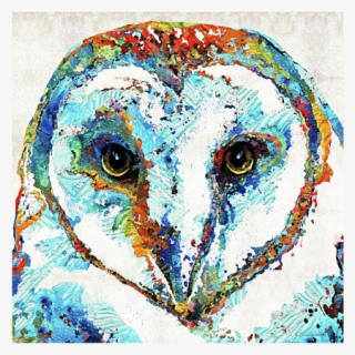Click And Drag To Re-position The Image, If Desired - Colorful Barn Owl Art - Sharon Cummings