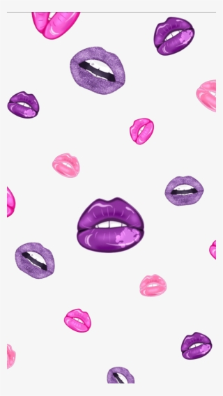 Ftedtickers Lips Kiss Love Pink Purple Glitter Sparkle - Papel De Parede Para Celular Feminino