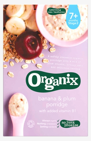 Banana & Plum Porridge - Organix Baby Food 6 Months