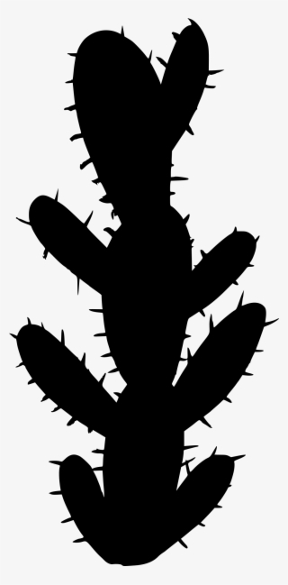 Free Download - Transparent Background Black White Cacti Silhouette