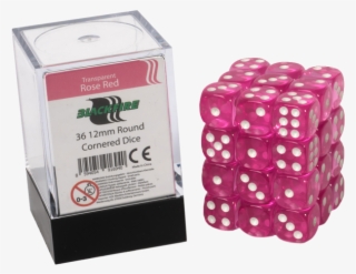 Blackfire Dice Cube Ā€“ 12mm D6 36 Dice Set Ā€“ Transparent - Dice