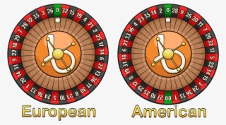 European And American Roulette Wheel Layout - Coin