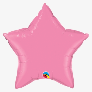 20" Pink Star Foil Balloon - Green Star Foil Balloon