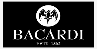Bacardi Logo Black And White - Bacardi Logo White Png