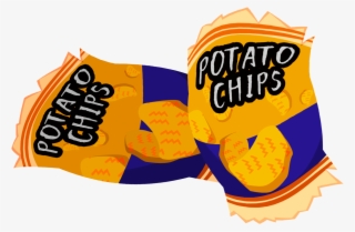 Hand Drawn Illustration Snack Potato Chips Png And - Illustration