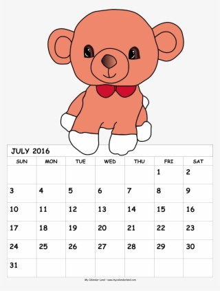 July 2016 Calendar Vertex - Calendar February 2019 Teddy Bears