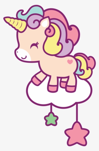 Happy Cloud Unicorn - Cute Unicorn Stickers