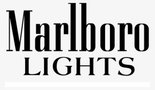 Marlboro Lights Logo Black And White - Marlboro