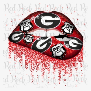 Georgia Bulldogs Lips - Ohio State Logo Glitter