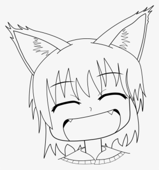 File - Anime Kitty - Laughing - Svg - Anime Kitty