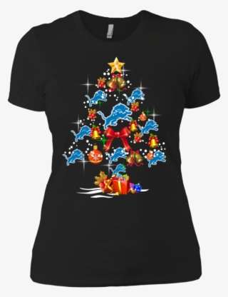 Detroit Lions Christmas Tree Boyfriend T-shirt - T-shirt