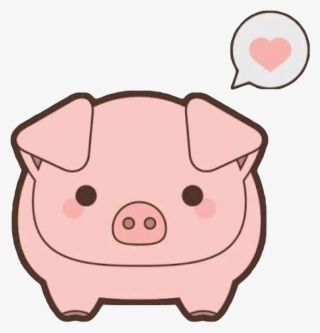 Pig Cute Kawaii Heart - Kawaii Pigs