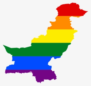 Lgbt Flag Map Of Pakistan - Lgbt Pakistan Flag