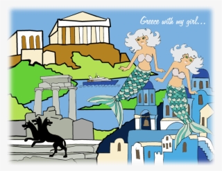 Greece With My Girl, My Girl, My Girl - Cartoon