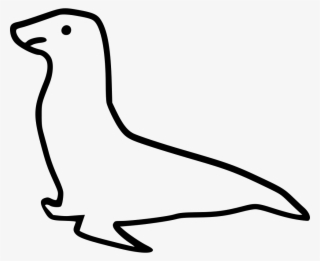 Seal Drawing Sea Dog - Line Art