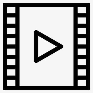 This Is A Black And White Outline Of A Film Strip, - Video Film Icon