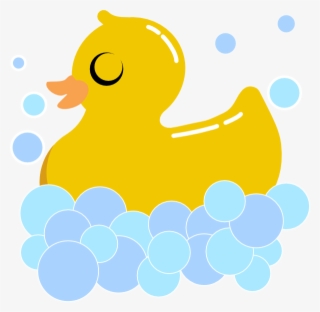 Rubber Duck In Bubbles Transparent