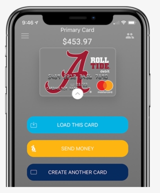 Alabama Crimson Tide Fancard Prepaid Mastercard In - Smartphone