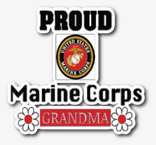 Marine Corps Grandma Car Window Sticker Gift For Grandmother - Circle