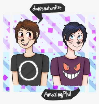 Dan And Phil As Joy And Sadness From Inside Out - Cartoon