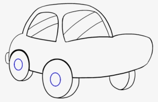 How To Draw Cartoon Car - Line Art Transparent PNG - 678x600 - Free  Download on NicePNG