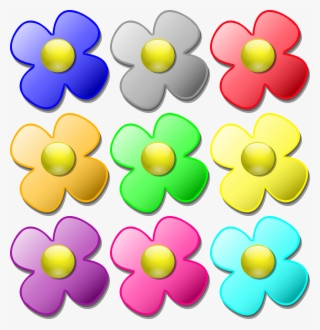 Clipart - Game Marbles - Flowers