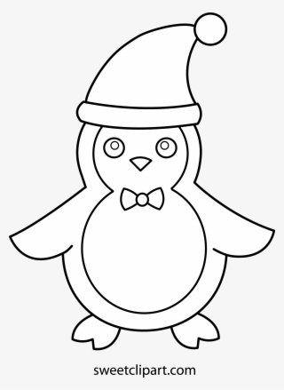 Christmas Penguin Coloring Pages Free With Page Clip - Cartoon