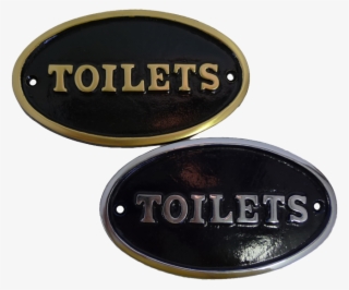 Large Oval Toilet Signs - Emblem