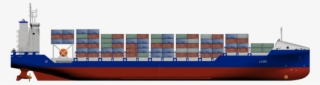 Container Ship - Cargo Ship 2d Png
