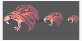 clan logo vector sizes l034 mascot lion - charging active