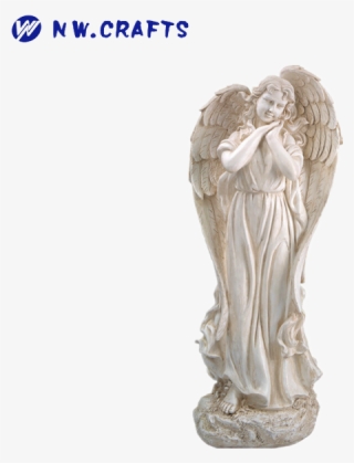 European Small Garden Sculpture White Standing Female - Figurine