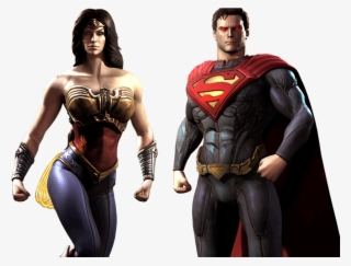 Super Homem E Mulher Maravilha Em Png - Superman Mk Vs Dc Png