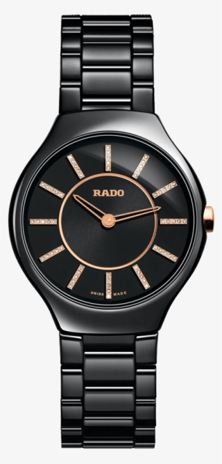 Rado True Thinline Diamonds Ladies Watch - Black Watch For Ladies Rado