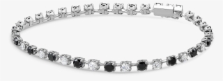 Black & White Diamond Bracelet - Bangle