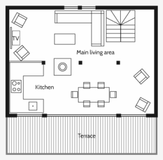 Chalet Baby Bear First Floor - Diagram
