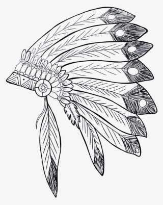 Indian Native American Tribe - Drawing Indian Headdress
