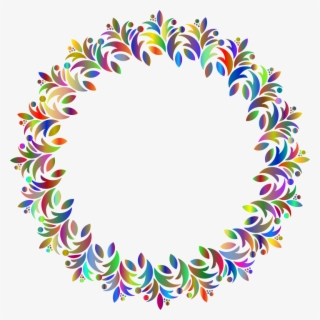 Floral Motif 2 Extended Frame Polyprismatic - Clip Art
