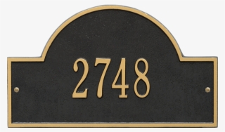 Arch Marker Standard One Line Wall Plaque - Number